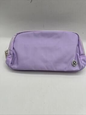 Lululemon Lavender Belt Bag Fanny Pack Silver Hardware Logo Zipper Women's Small